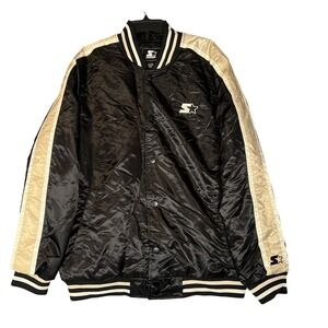 Starter Satin Enzo Stripe Varsity Jacket Men‎ M Quilted Bomber Retro 90s Y2K
